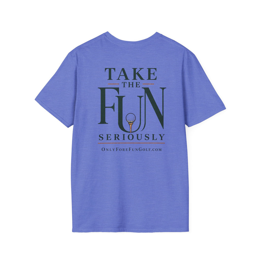 Golf Search Radius T-Shirt — Funny Golf Course Map Design (16 Colors)
