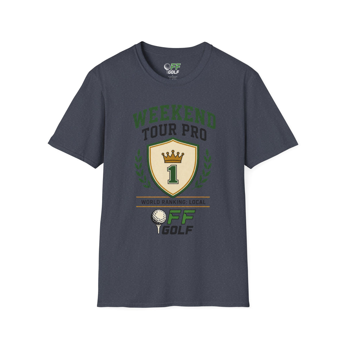 Weekend Tour Pro Golf T-Shirt — "Weekend Tour Pro" Crest Tee for Casual Golfers (16 colors)