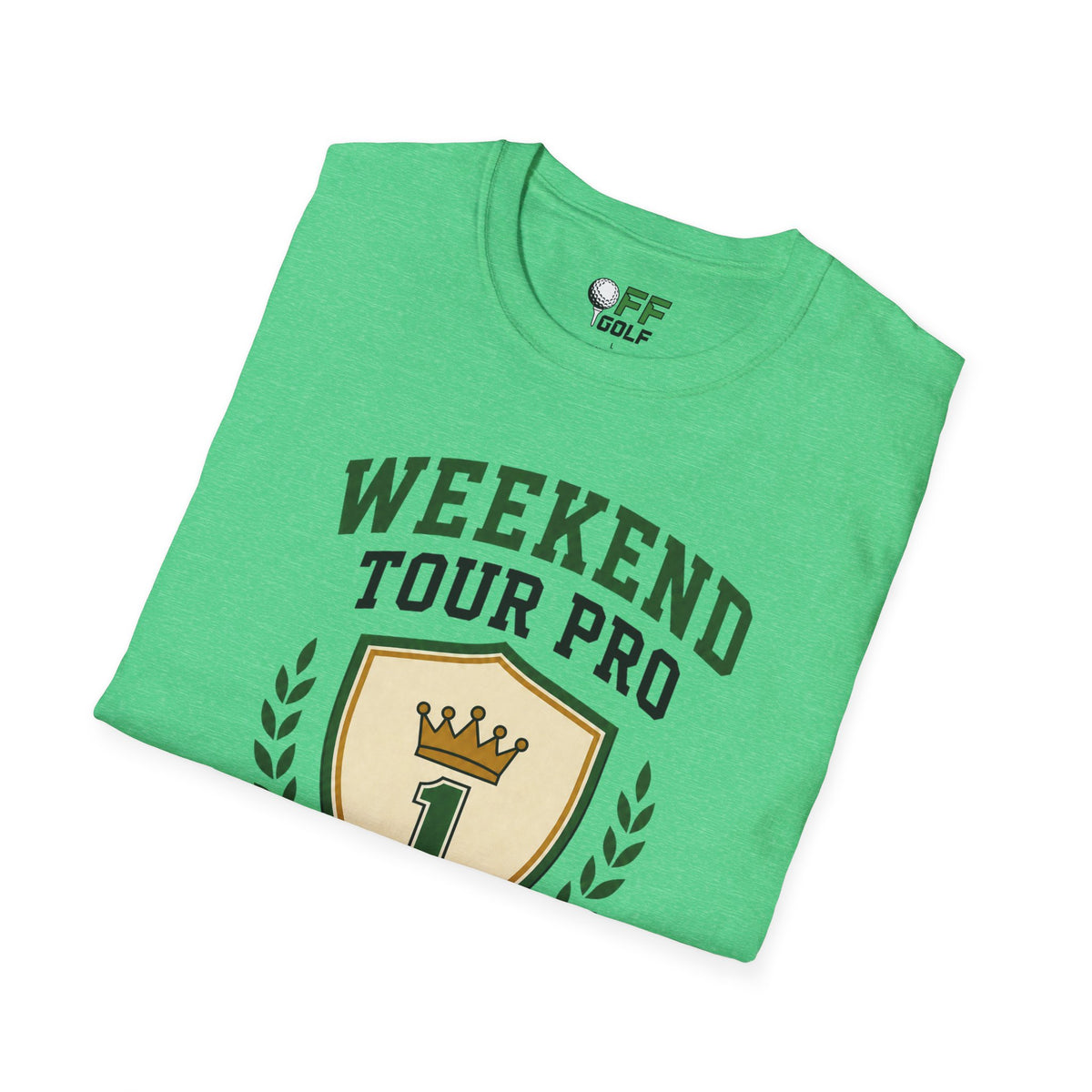 Weekend Tour Pro Golf T-Shirt — "Weekend Tour Pro" Crest Tee for Casual Golfers (16 colors)