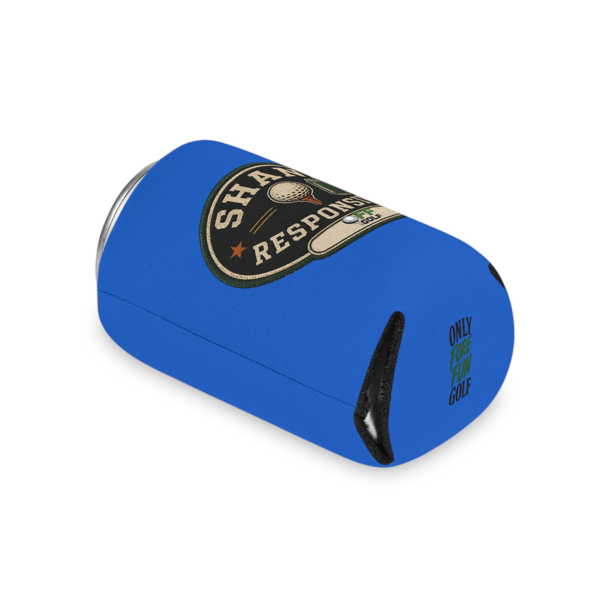 Regular or Slim Can Cooler — 'Shank Responsibly' Beverage Cooler - Blue