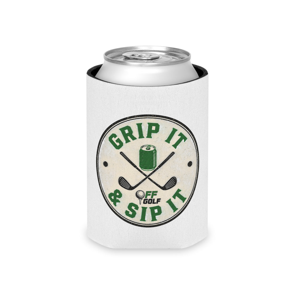 Regular or Slim Can Cooler — 'Grip it & Sip It' Beverage Cooler - White