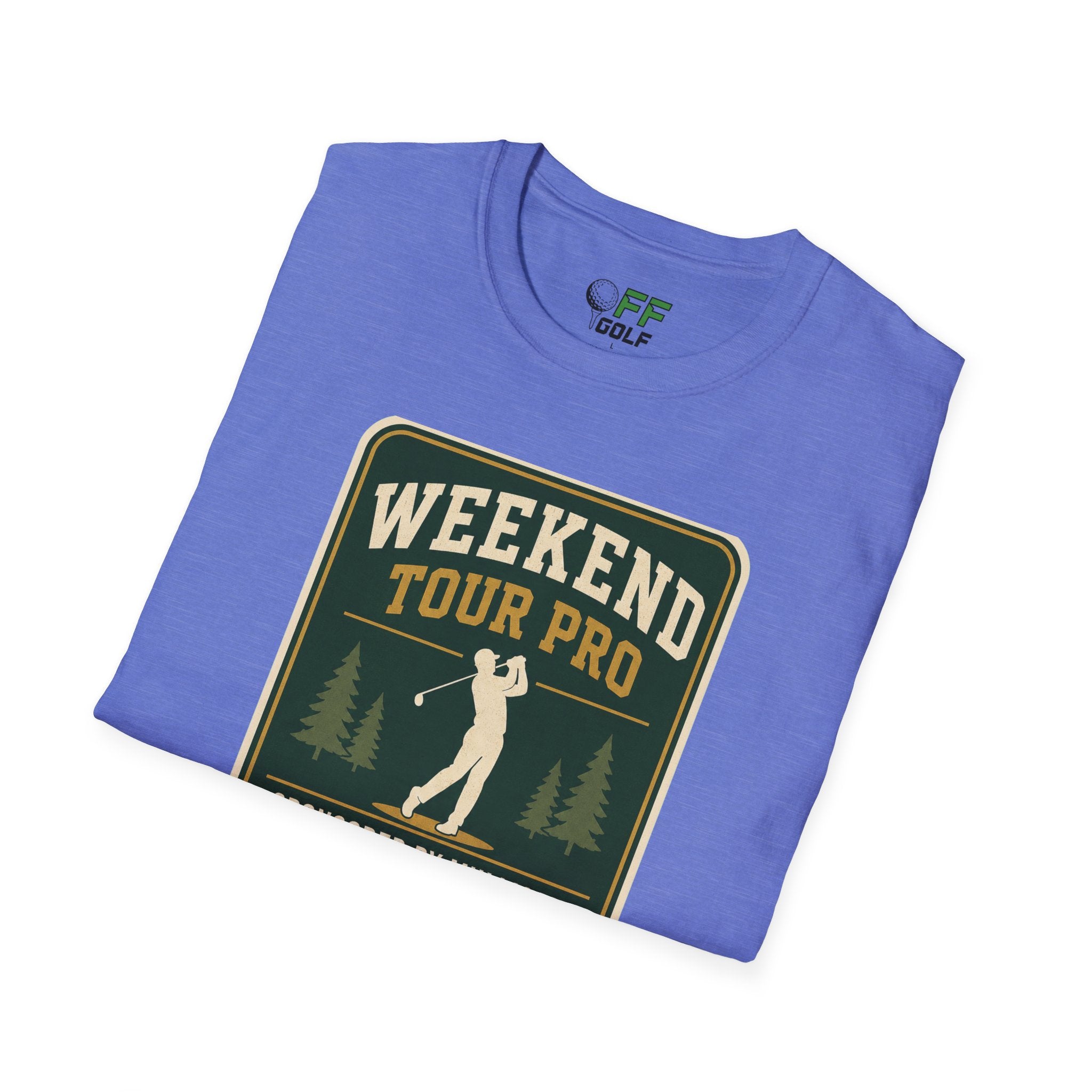 Golf T-Shirt — 'Weekend Tour Pro' Graphic Golfing Tee (16 Colors)