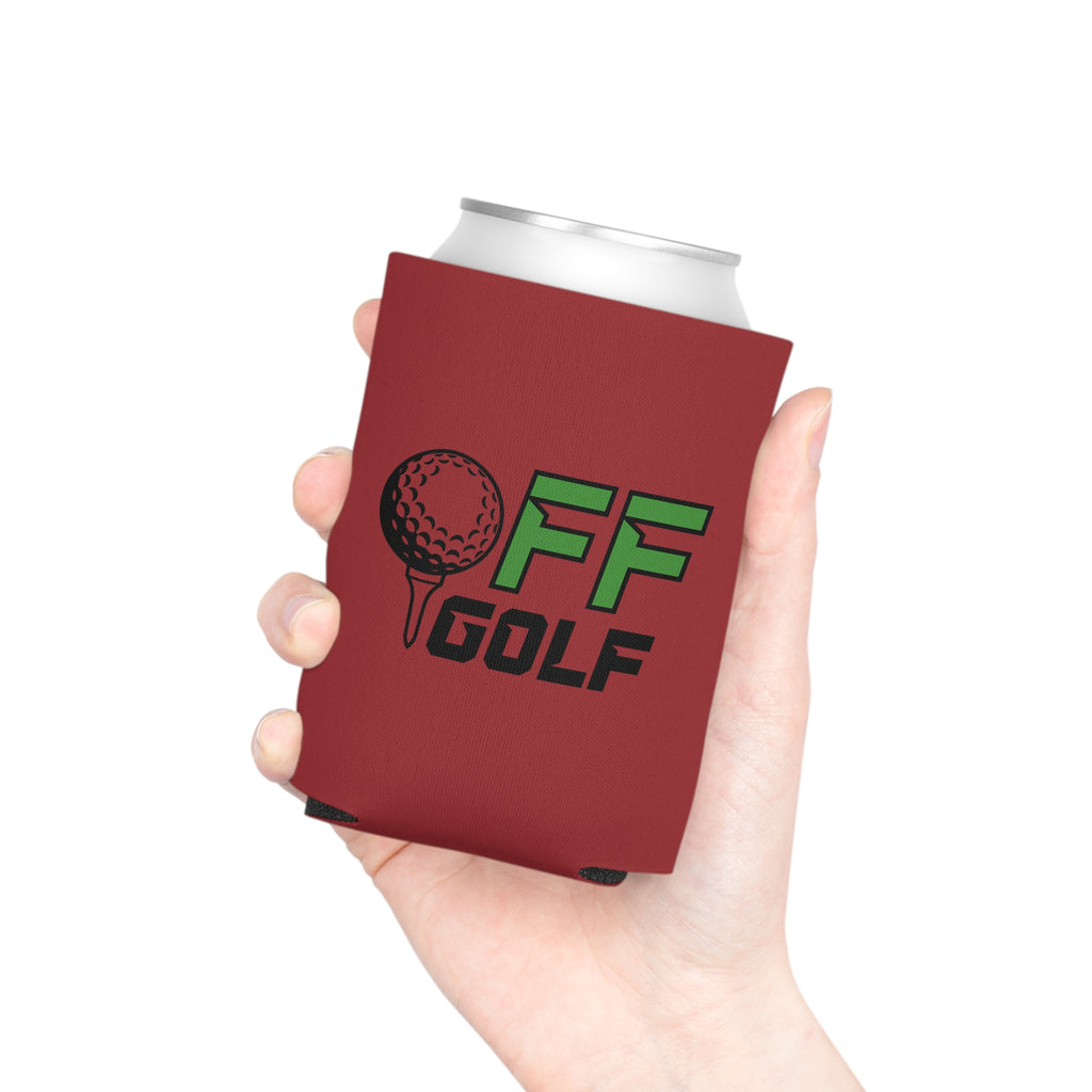 Can Cooler — "Only Fore Fun Golf" QR Code Beverage Cooler - Red