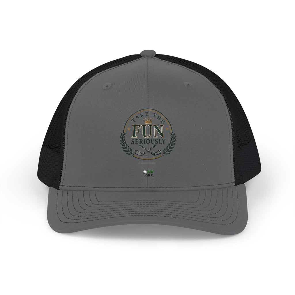 Snapback Trucker Cap — "Take the FUN seriously" Embroidered Casual Mesh Hat (2 colors)