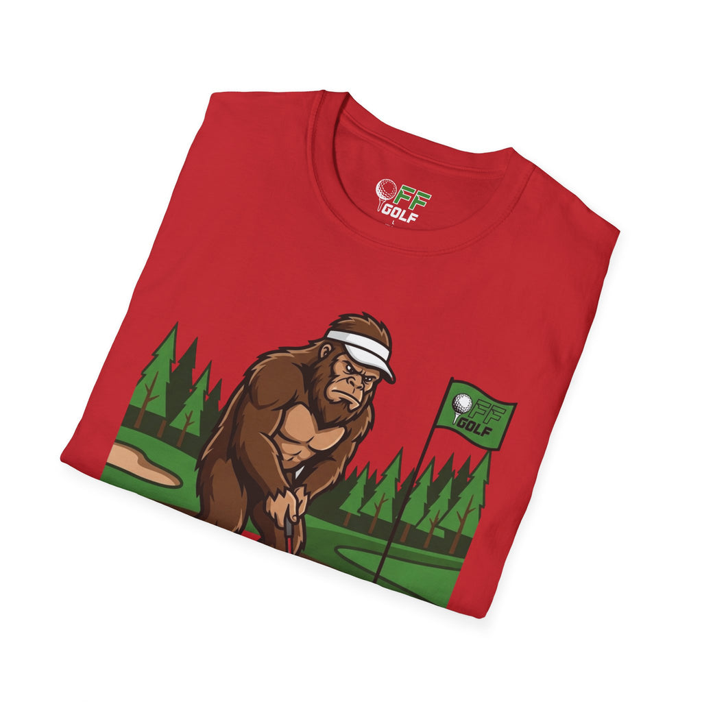 Bigfoot Golfer T-Shirt — Funny Sasquatch Putting Design Tee (16 colors)