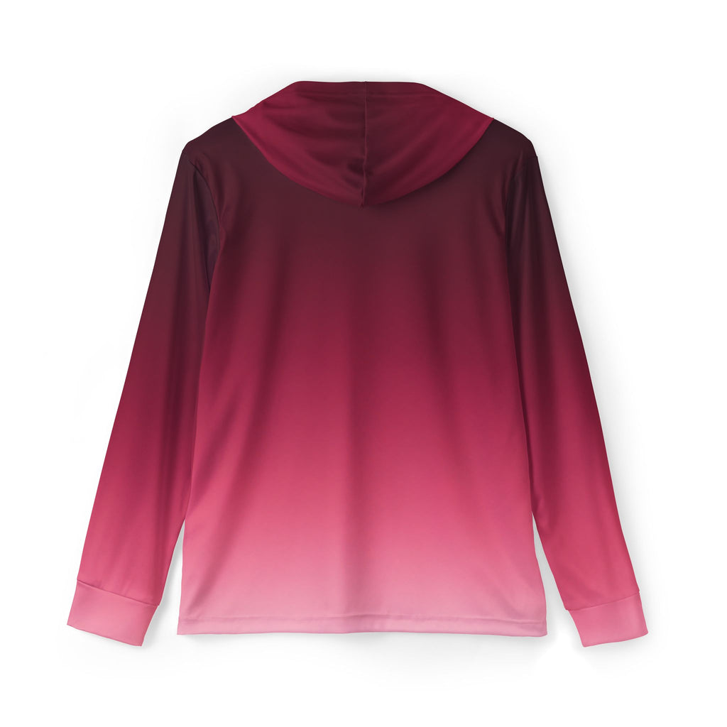 Golf Hoodie — Maroon to Pink Ombre Pullover Performance Hoodie