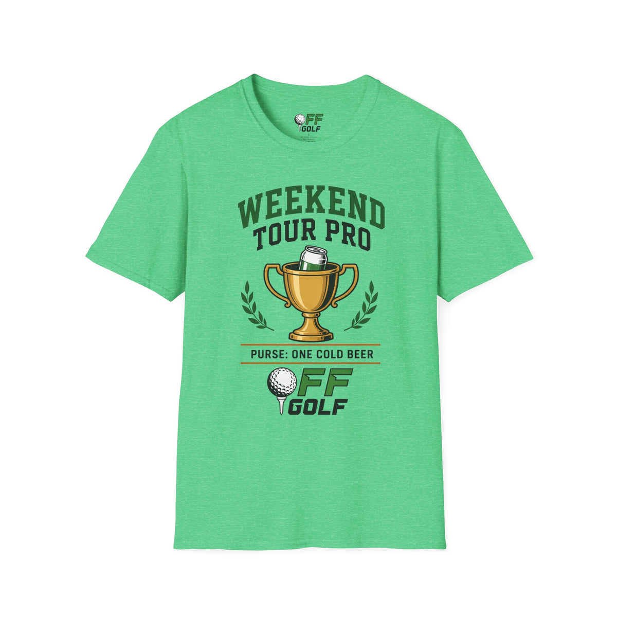 Weekend Tour Pro T-Shirt — Golf Trophy & Beer Graphic (16 Colors)