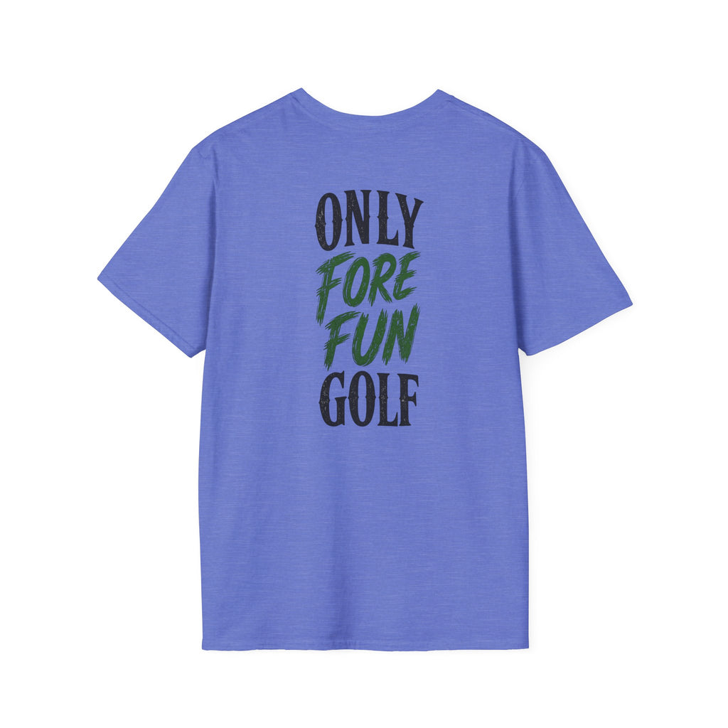 Alien Golf Retro Sunset T-Shirt — "Good Vibes & Bogeys" (16 colors)