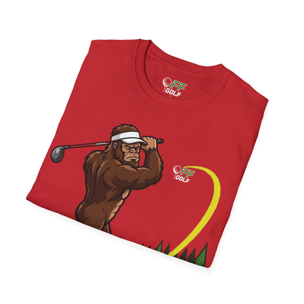 Sasquatch Golf Graphic T-Shirt — Bigfoot Golfer Funny Tee (16 colors)