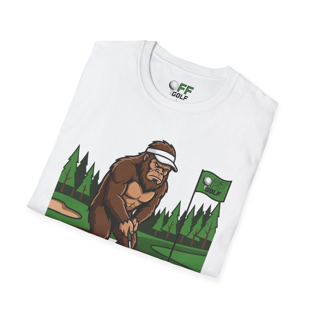 Bigfoot Golfer T-Shirt — Funny Sasquatch Putting Design Tee (16 colors)