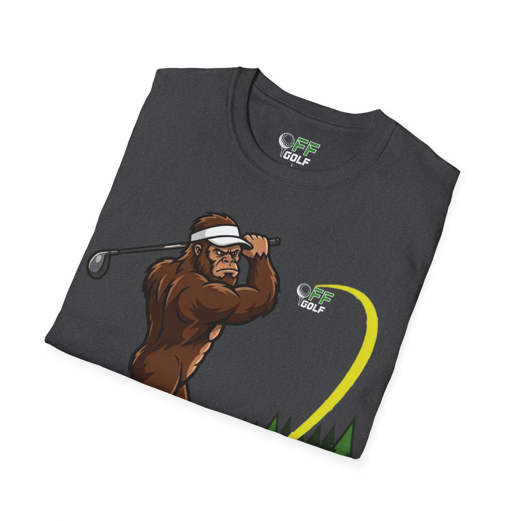 Sasquatch Golf Graphic T-Shirt — Bigfoot Golfer Funny Tee (16 colors)