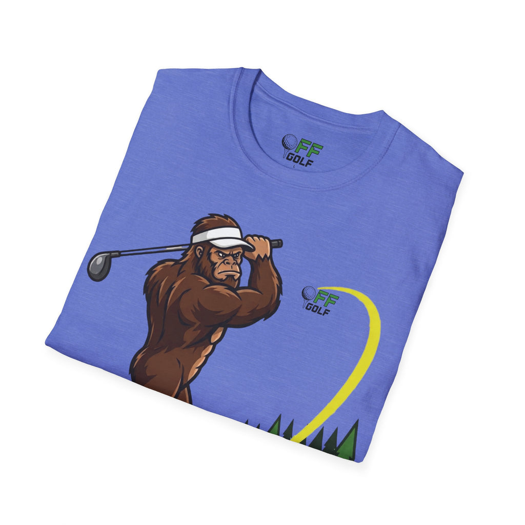 Sasquatch Golf Graphic T-Shirt — Bigfoot Golfer Funny Tee (16 colors)