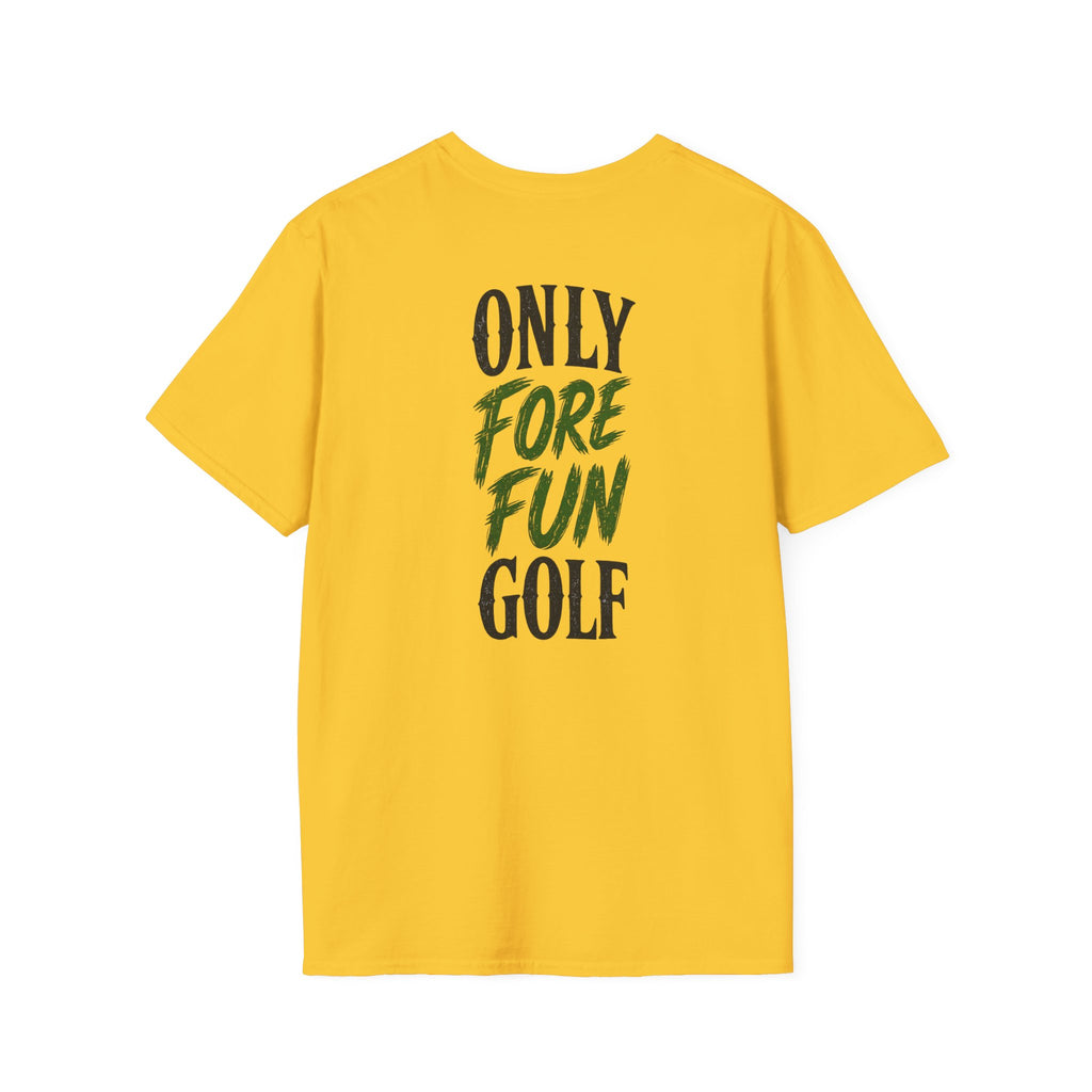 Alien Golf Retro Sunset T-Shirt — "Good Vibes & Bogeys" (16 colors)