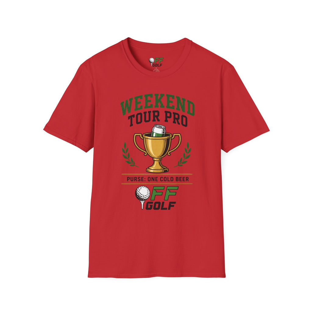 Weekend Tour Pro T-Shirt — Golf Trophy & Beer Graphic (16 Colors)