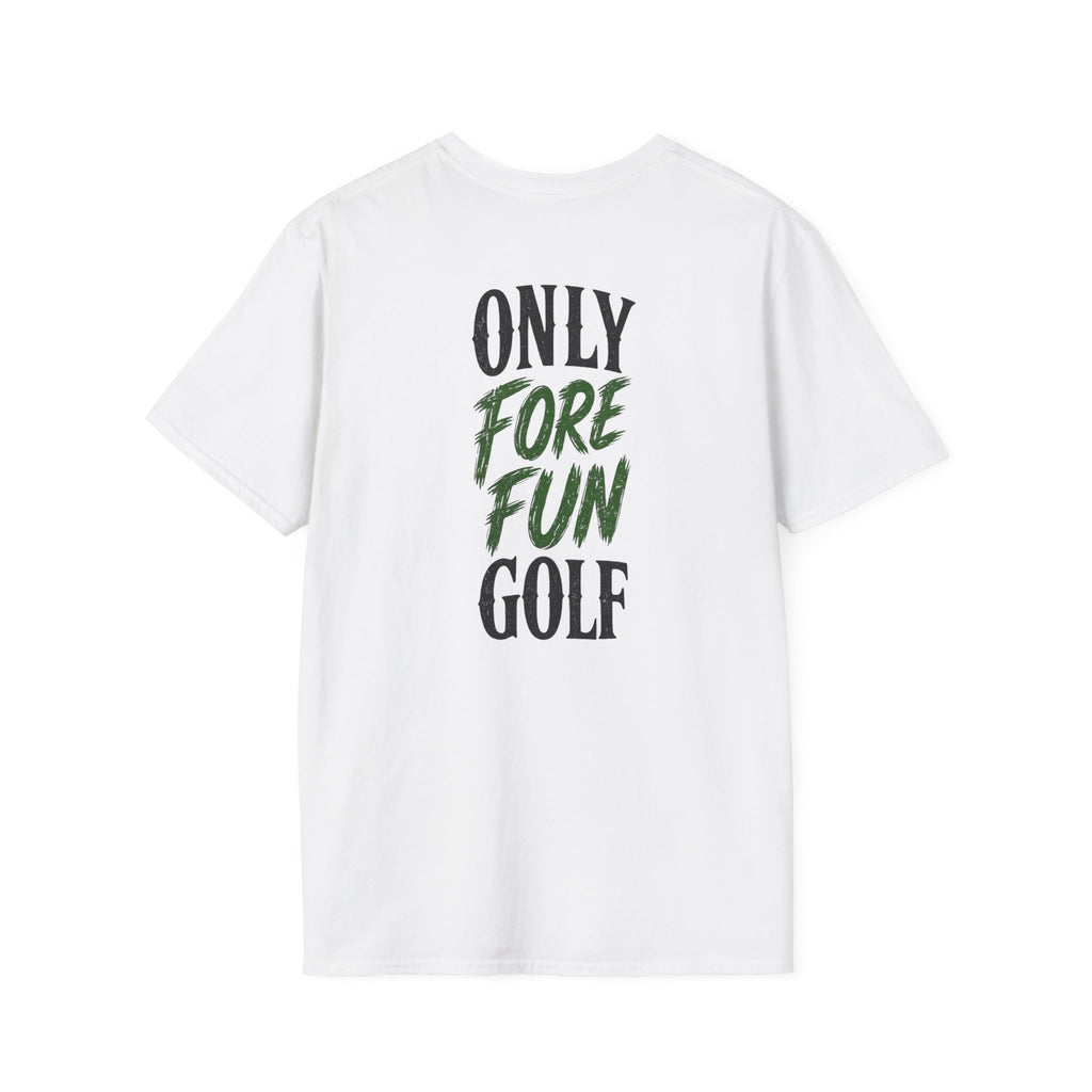 Alien Golf Retro Sunset T-Shirt — "Good Vibes & Bogeys" (16 colors)
