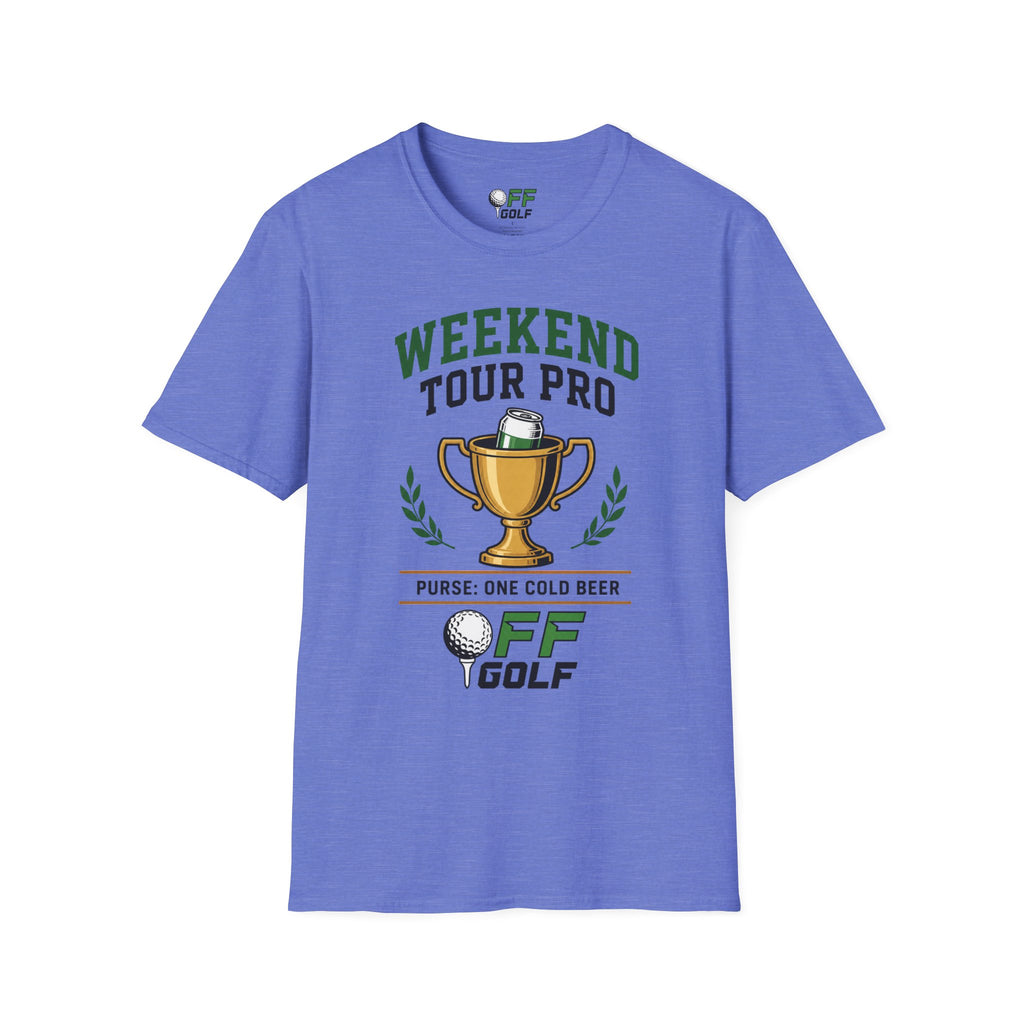 Weekend Tour Pro T-Shirt — Golf Trophy & Beer Graphic (16 Colors)