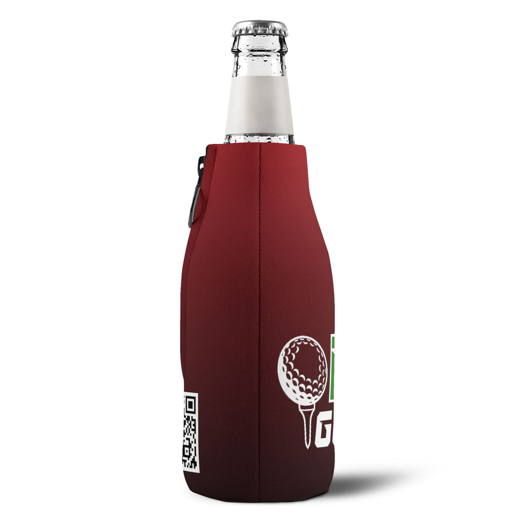 Golf Zip-Up Bottle Cooler Sleeve – Off Golf Logo Insulated Cooler with Zipper