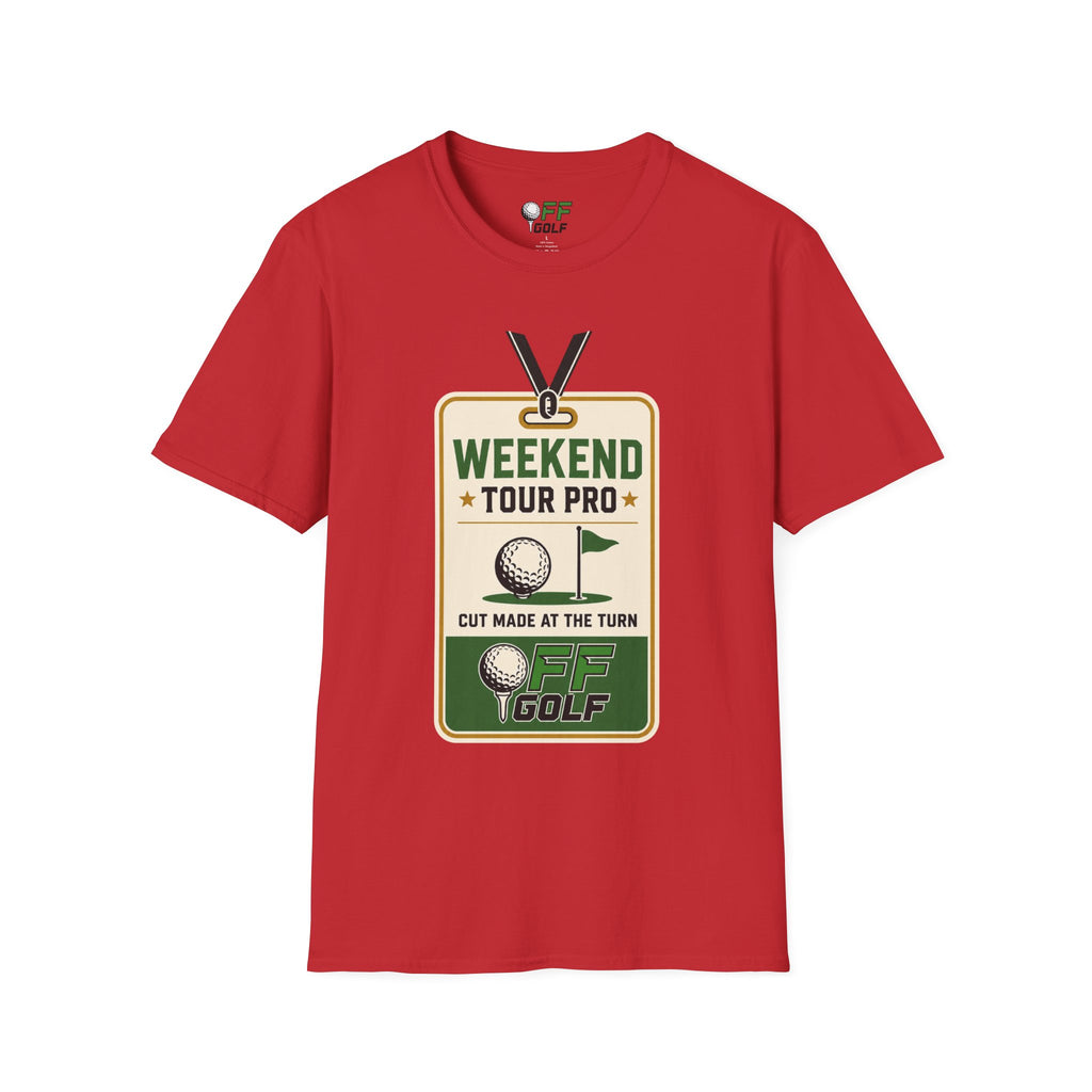 Weekend Tour Pro Golf T-Shirt - Front and Back Design (16 Colors)