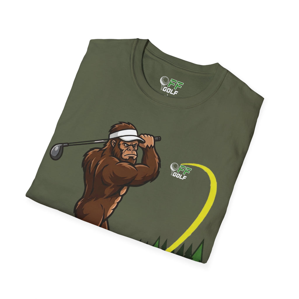 Sasquatch Golf Graphic T-Shirt — Bigfoot Golfer Funny Tee (16 colors)