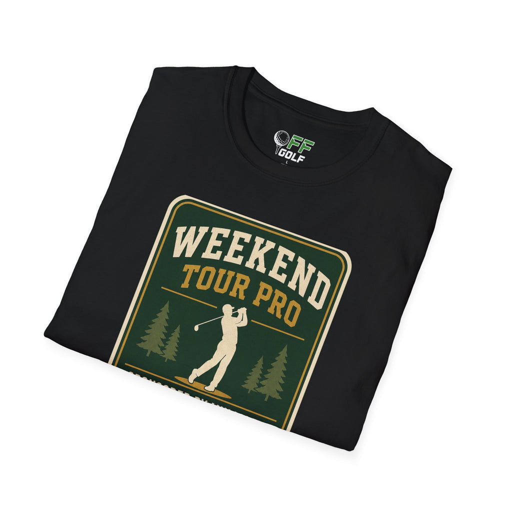 Golf T-Shirt — 'Weekend Tour Pro' Graphic Golfing Tee (16 Colors)