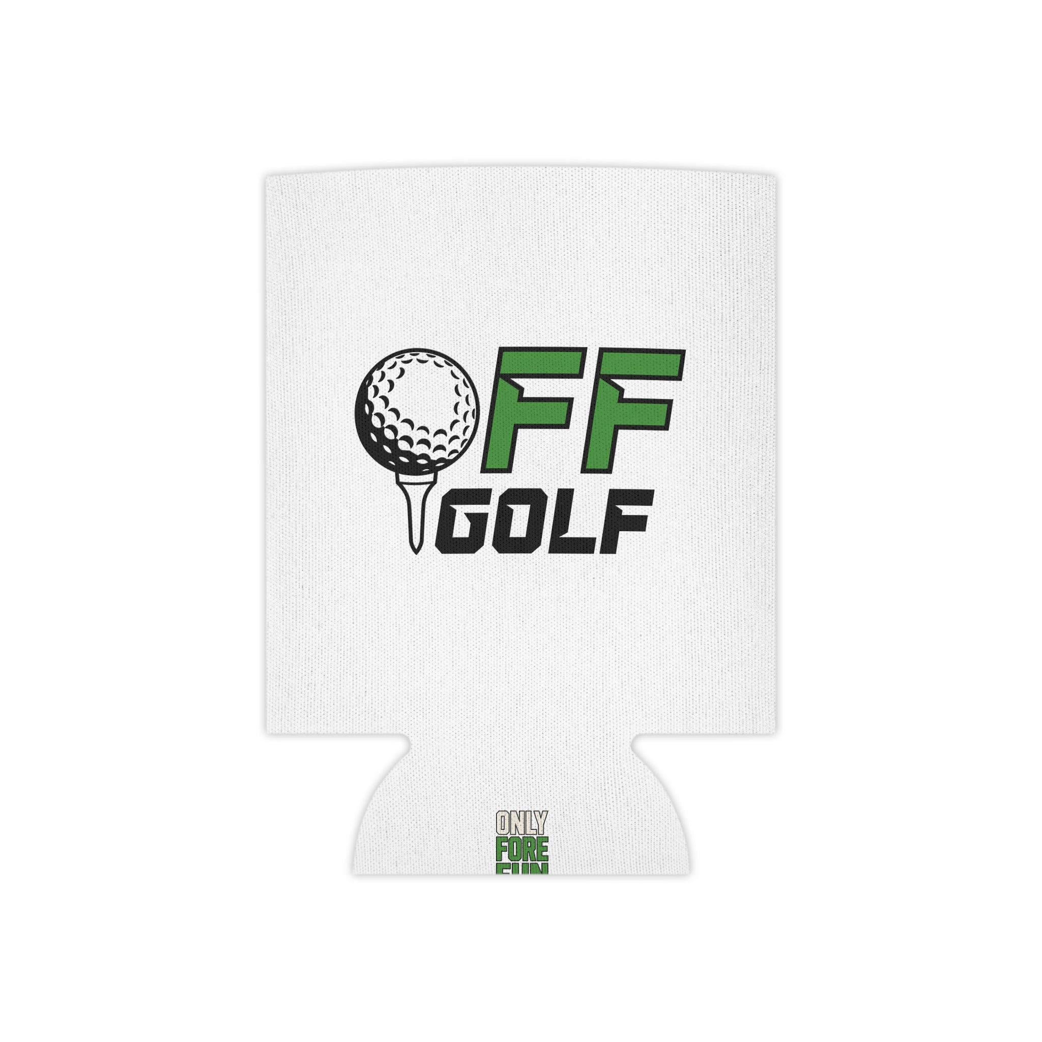 Off Golf Regular or Slim Can Cooler — "Only Fore Fun Golf" Beverage Cooler - White