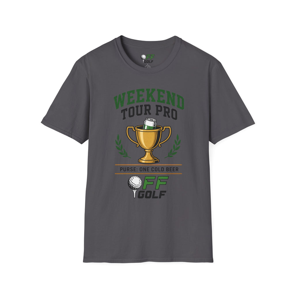 Weekend Tour Pro T-Shirt — Golf Trophy & Beer Graphic (16 Colors)