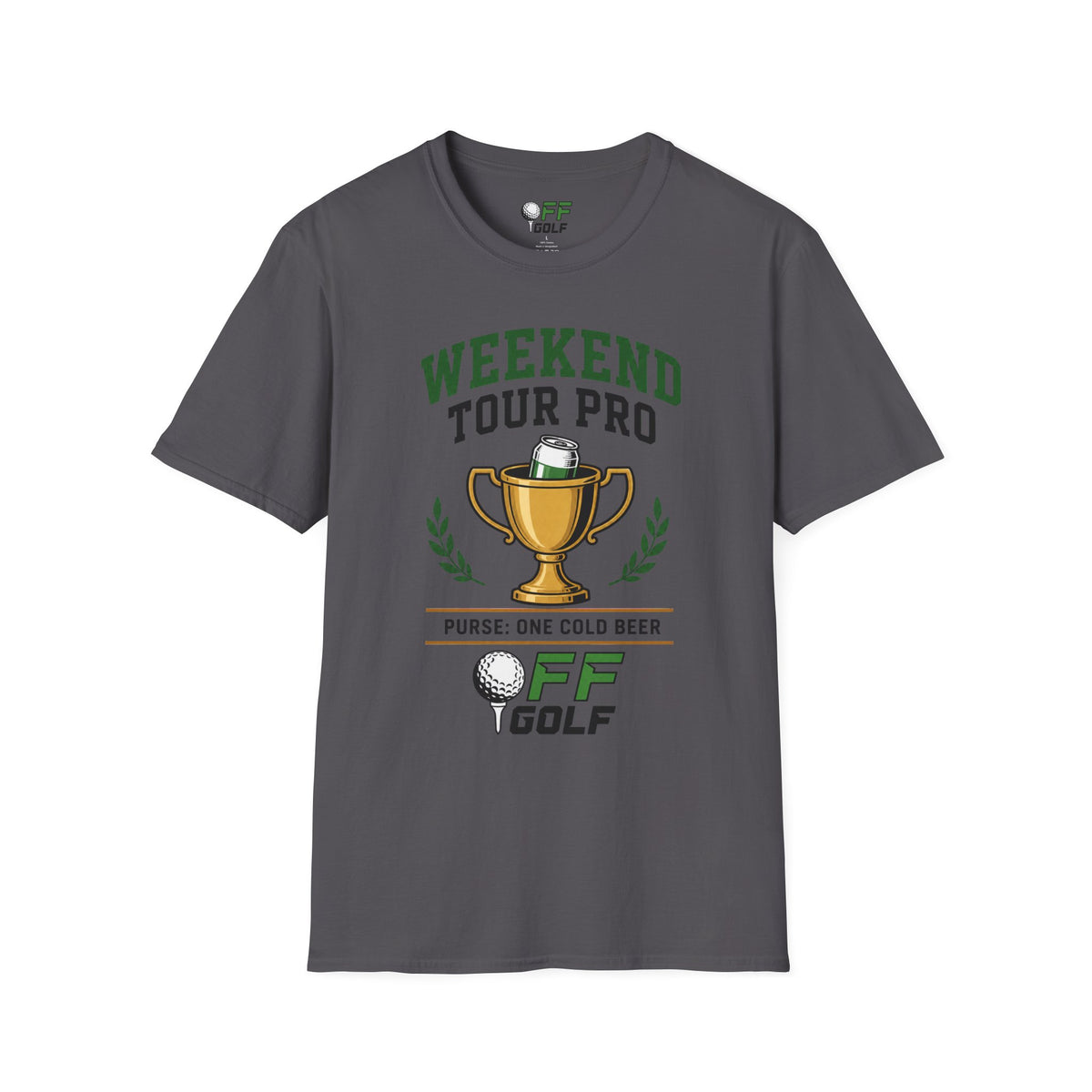 Weekend Tour Pro T-Shirt — Golf Trophy & Beer Graphic (16 Colors)
