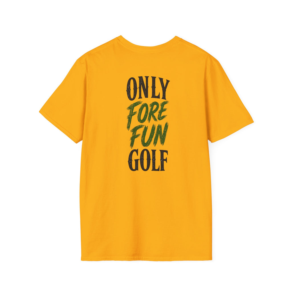 Alien Golf Retro Sunset T-Shirt — "Good Vibes & Bogeys" (16 colors)