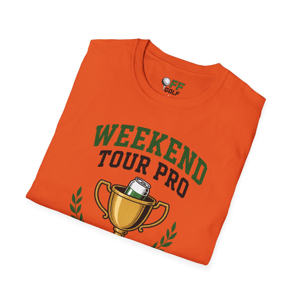 Weekend Tour Pro T-Shirt — Golf Trophy & Beer Graphic (16 Colors)
