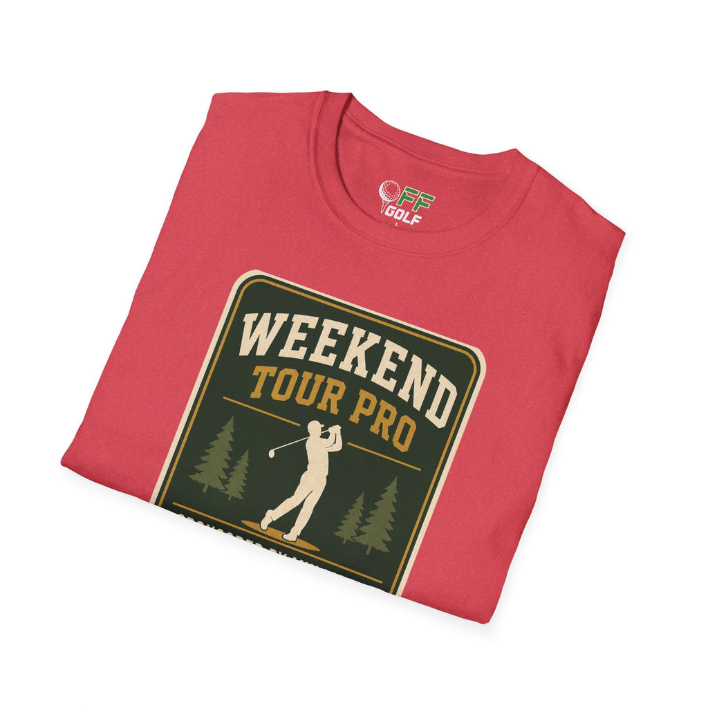 Golf T-Shirt — 'Weekend Tour Pro' Graphic Golfing Tee (16 Colors)