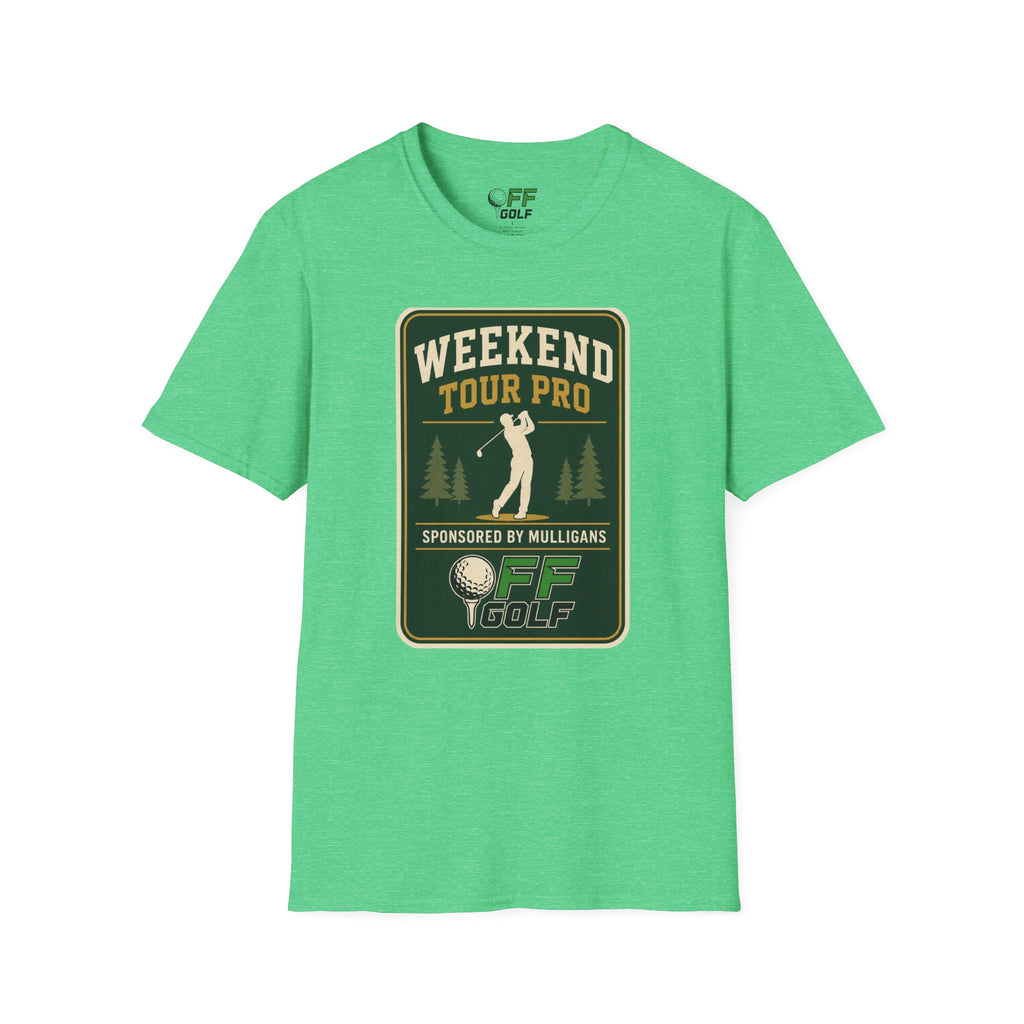 Golf T-Shirt — 'Weekend Tour Pro' Graphic Golfing Tee (16 Colors)