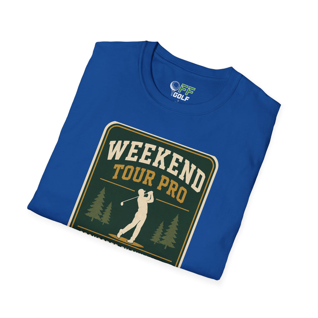 Golf T-Shirt — 'Weekend Tour Pro' Graphic Golfing Tee (16 Colors)