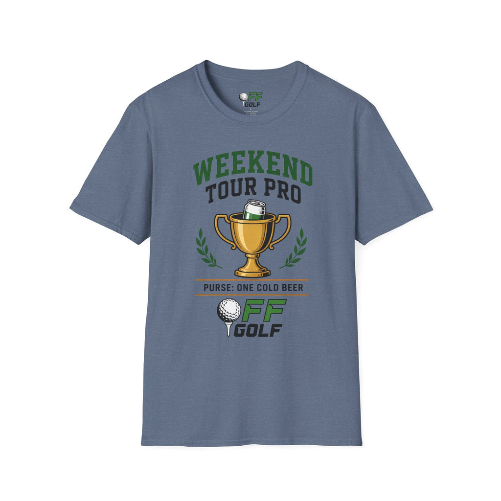 Weekend Tour Pro T-Shirt — Golf Trophy & Beer Graphic (16 Colors)
