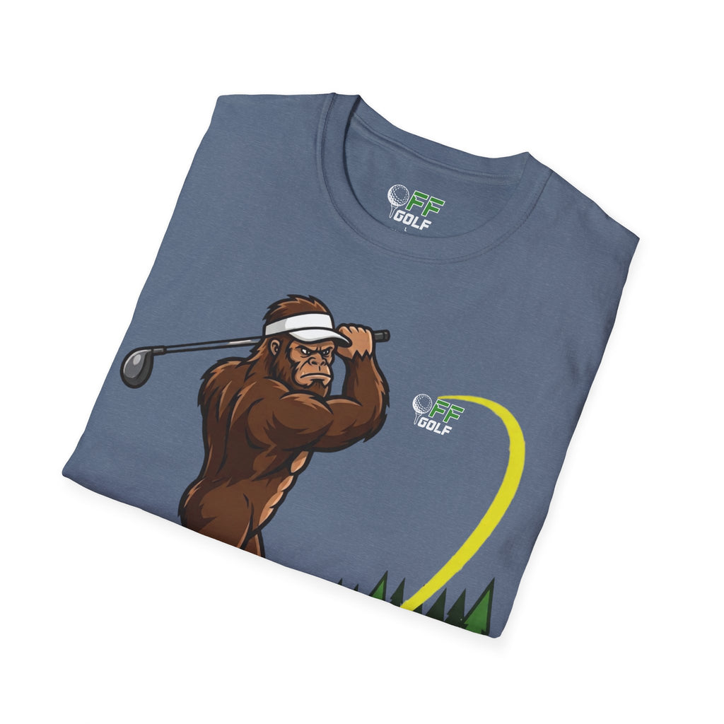 Sasquatch Golf Graphic T-Shirt — Bigfoot Golfer Funny Tee (16 colors)
