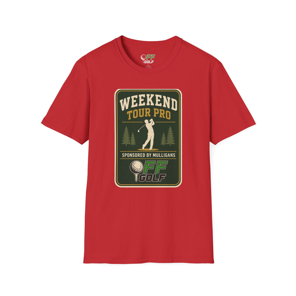 Golf T-Shirt — 'Weekend Tour Pro' Graphic Golfing Tee (16 Colors)