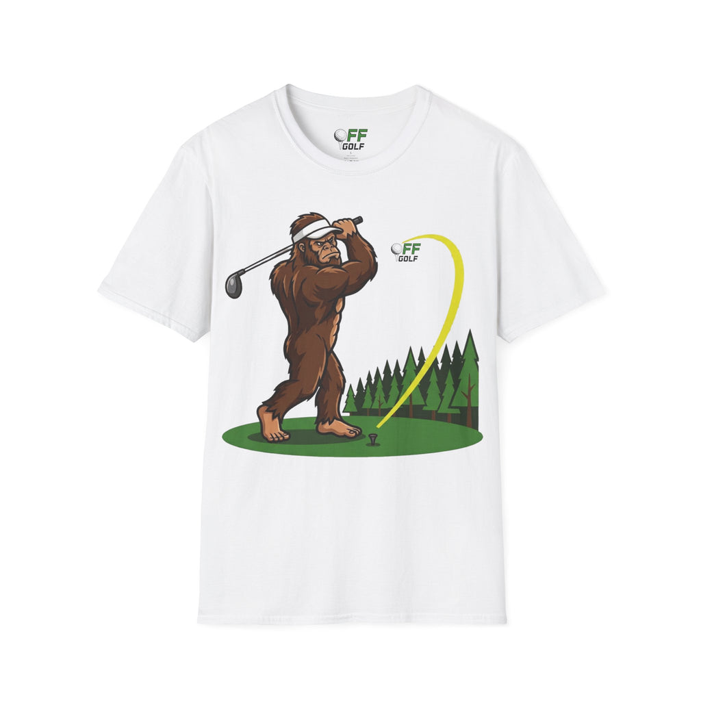 Sasquatch Golf Graphic T-Shirt — Bigfoot Golfer Funny Tee (16 colors)