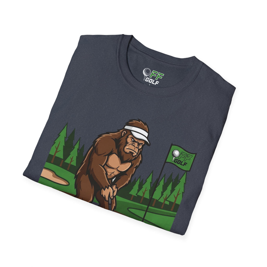 Bigfoot Golfer T-Shirt — Funny Sasquatch Putting Design Tee (16 colors)