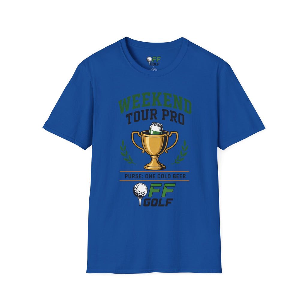 Weekend Tour Pro T-Shirt — Golf Trophy & Beer Graphic (16 Colors)