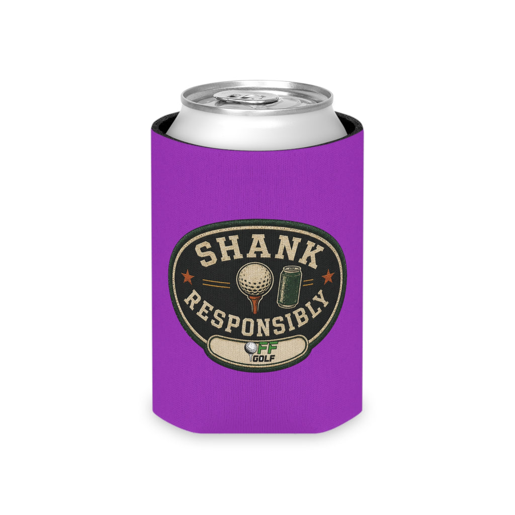 Regular or Slim Can Cooler — 'Shank Responsibly' Beverage Cooler - Purple