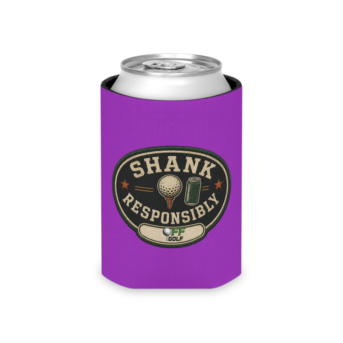 Regular or Slim Can Cooler — 'Shank Responsibly' Beverage Cooler - Purple