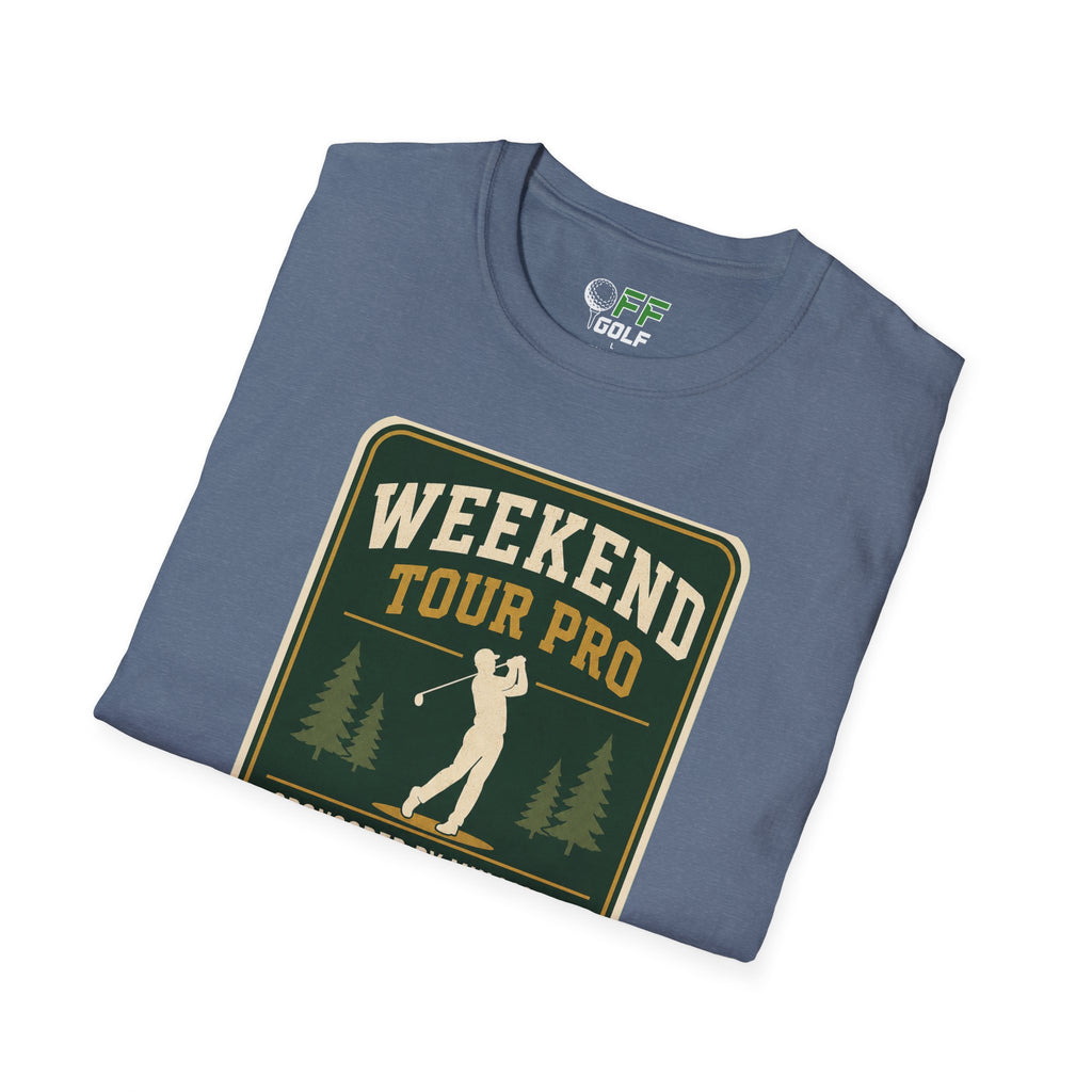 Golf T-Shirt — 'Weekend Tour Pro' Graphic Golfing Tee (16 Colors)