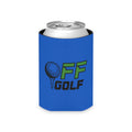 Off Golf Can Cooler — "Only Fore Fun Golf" QR Code Beverage Cooler - Blue