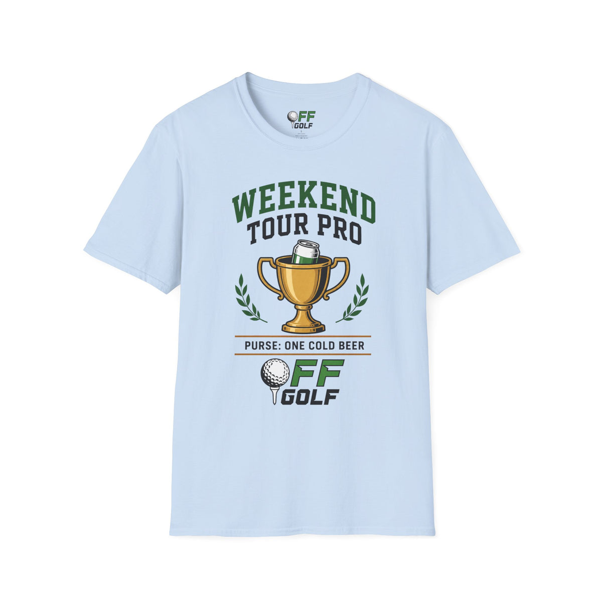 Weekend Tour Pro T-Shirt — Golf Trophy & Beer Graphic (16 Colors)