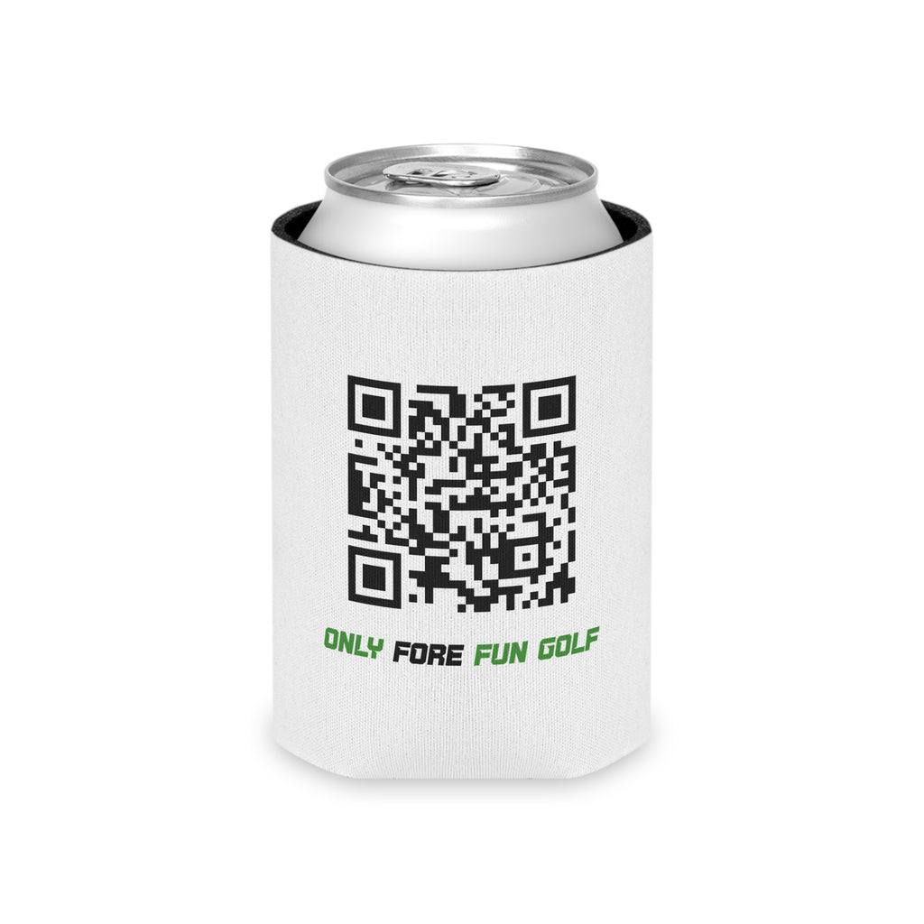 Off Golf Regular or Slim Can Cooler — "Only Fore Fun Golf" Beverage Cooler - White
