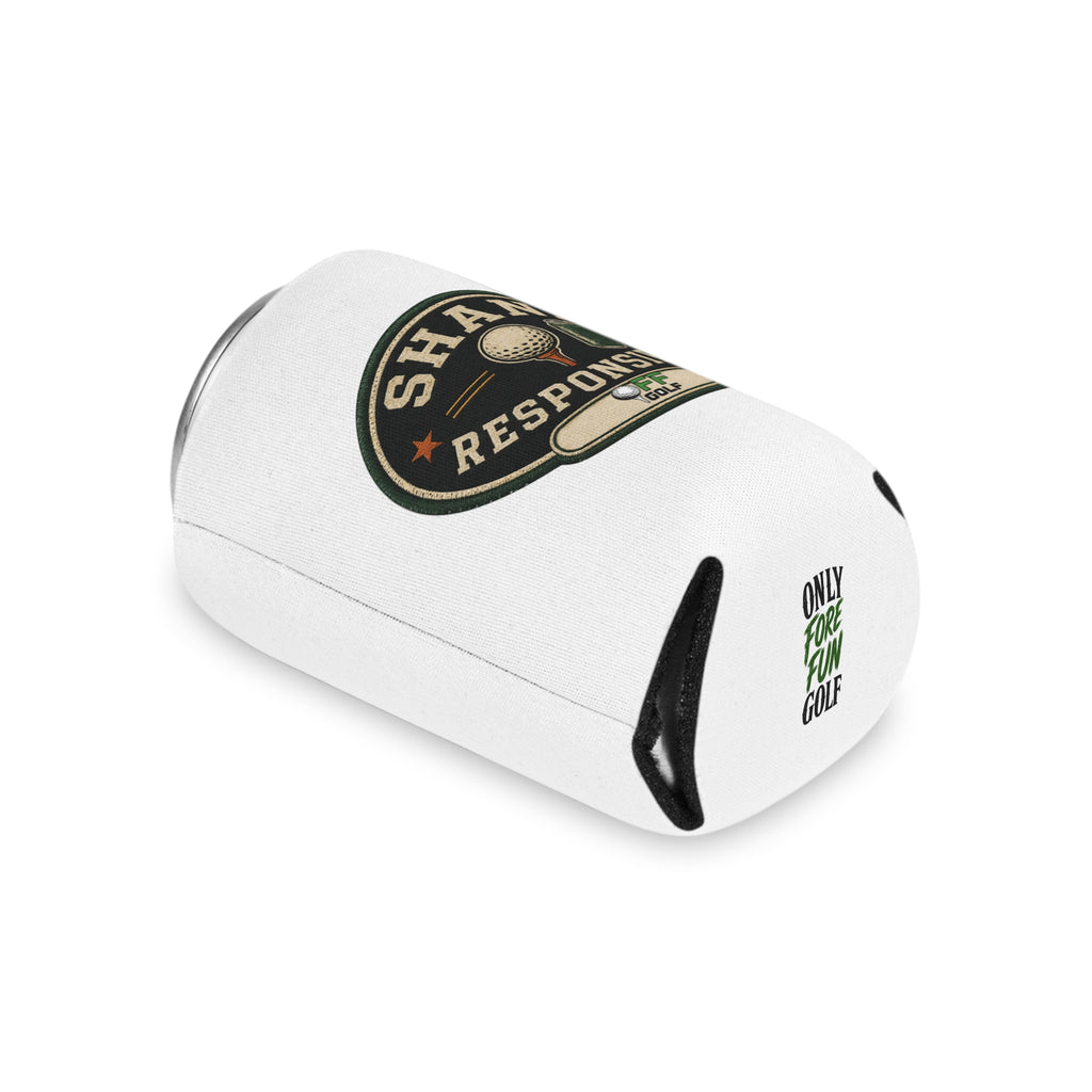 Regular or Slim Can Cooler — 'Shank Responsibly' Beverage Cooler - White