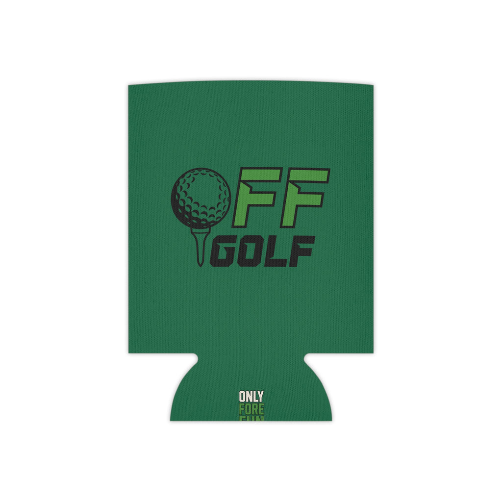 Can Cooler — "Only Fore Fun Golf" QR Code Beverage Cooler - Green