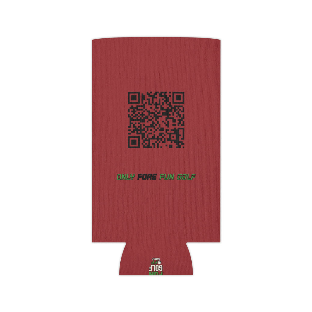 Can Cooler — 'Take the Fun Seriously' Beverage Cooler with QR Code Design - Red
