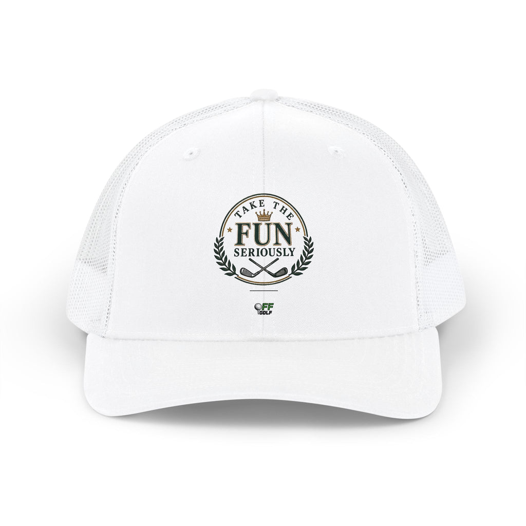 Snapback Trucker Cap — "Take the FUN seriously" Embroidered Casual Mesh Hat (2 colors)
