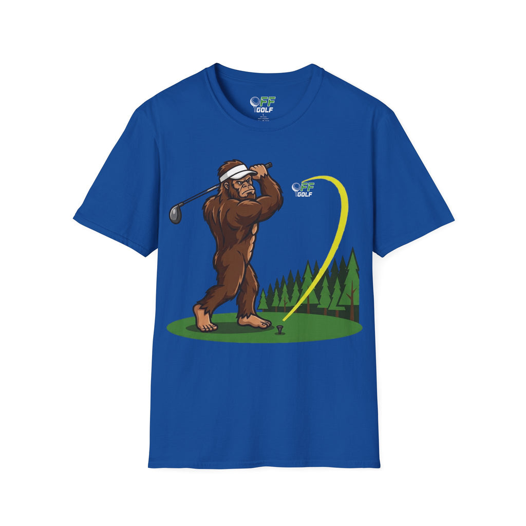 Sasquatch Golf Graphic T-Shirt — Bigfoot Golfer Funny Tee (16 colors)