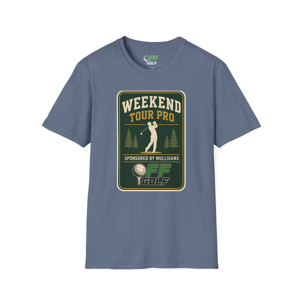 Golf T-Shirt — 'Weekend Tour Pro' Graphic Golfing Tee (16 Colors)